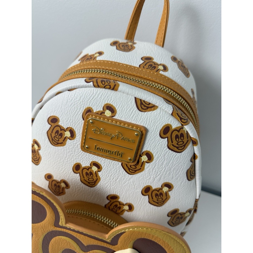 RARE! NEW WITH‎ TAGS! Loungefly Disney Parks Mickey Mouse Waffle Mini Backpack! - Picture 5 of 12